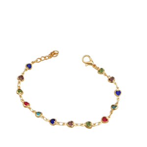 Gold-Plated Heart Charm Bracelet for Women (Pack of 1)