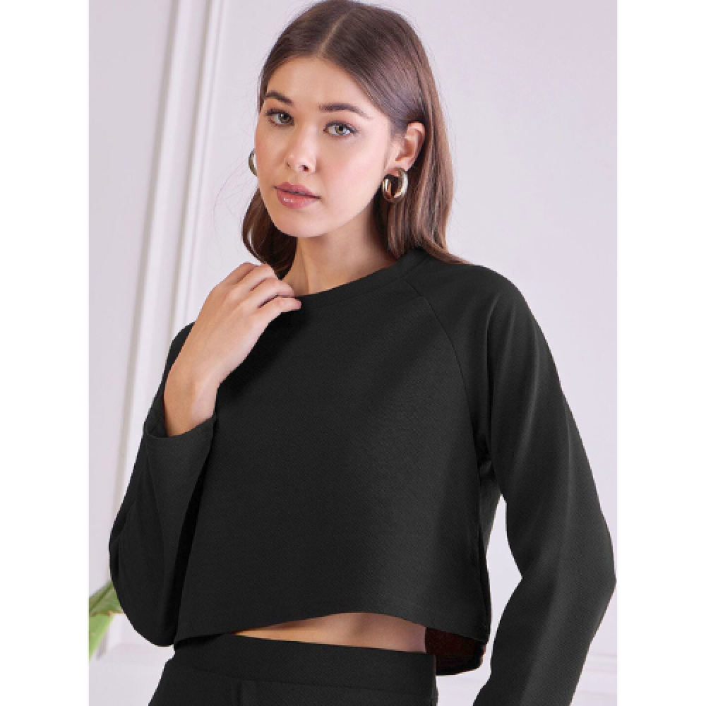 Woman Stylish Cotton Blend Round Neck Co-ords Set ( pack of 1 )