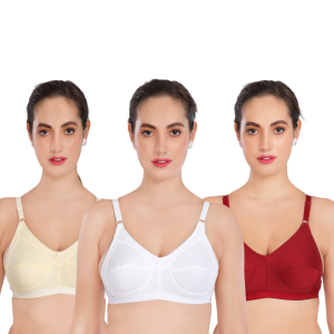 Premium Multicolor Non-Padded Medium Coverage Bra For Women (Pack of 1)