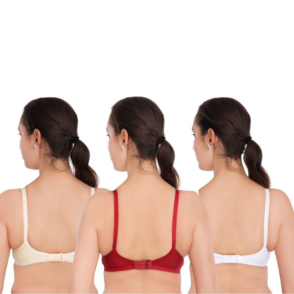 Premium Multicolor Non-Padded Medium Coverage Bra For Women (Pack of 1)