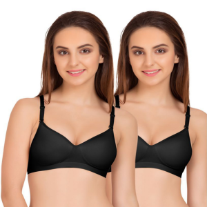 Akakee, Black Light Padded Bra For Women (Pack of 2)