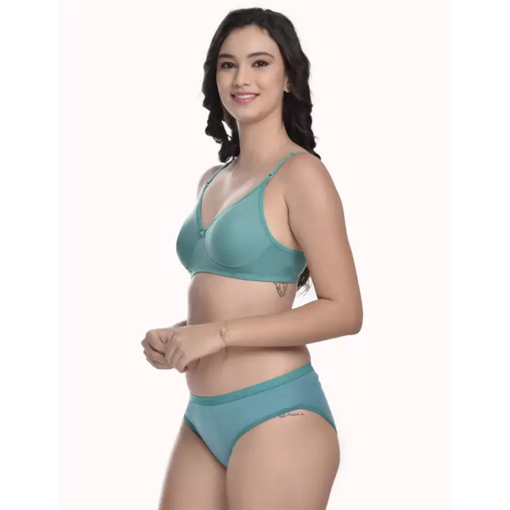 AKAKEE Multicolor Premium Bra Panty Set For Women's (Pack of 3)