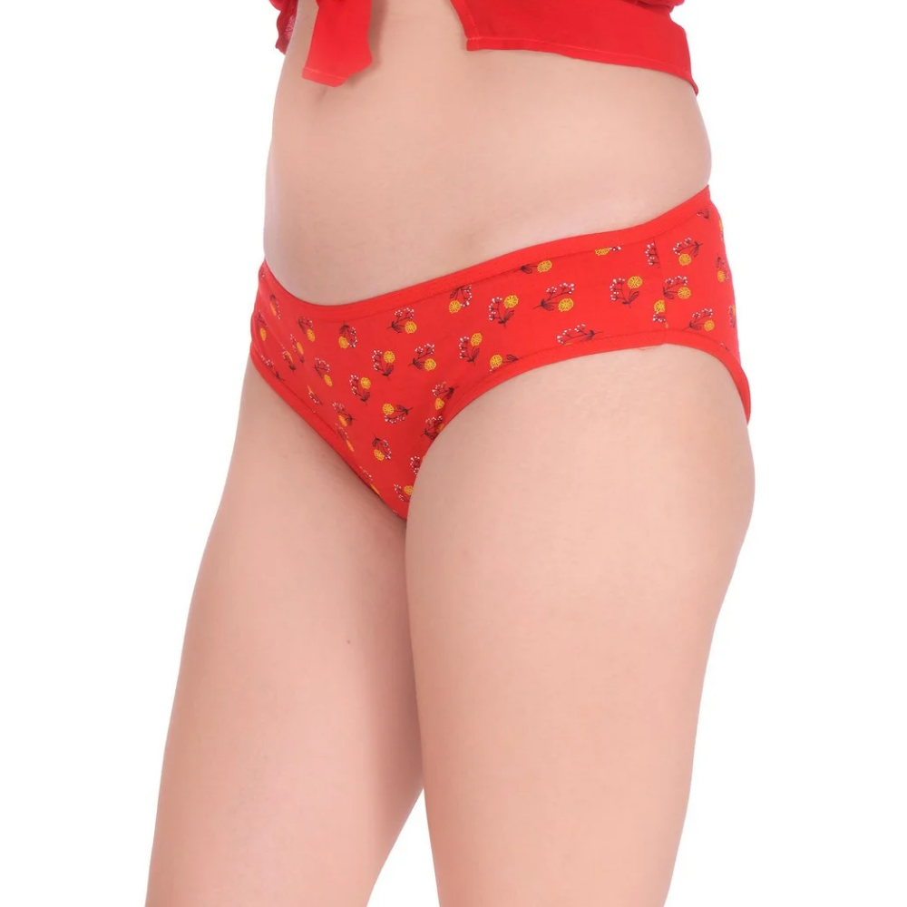 Women's Printed Multicolor Hipster Panty ( Pack of 3)