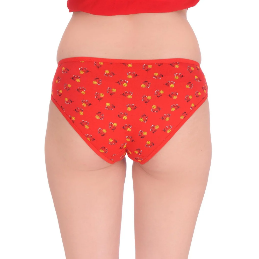 Women's Printed Multicolor Hipster Panty ( Pack of 3)