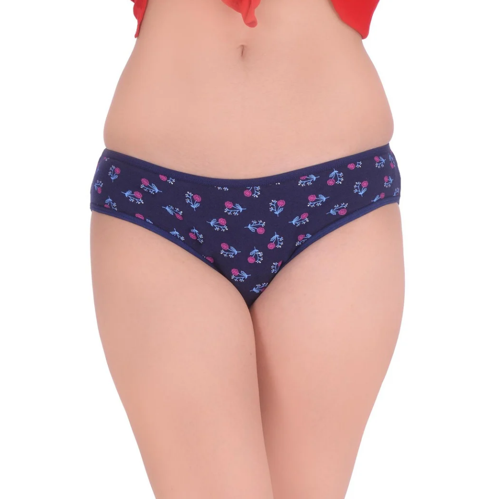 Women's Printed Multicolor Hipster Panty ( Pack of 3)