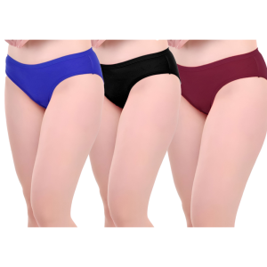 Women's Hosiery Cotton Blend Multicolour Panty / Panties Set (Pack of 3)
