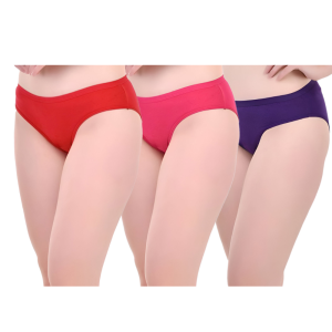 Women's Hosiery Cotton Blend Multicolour Panty / Panties Set (Pack of 3)